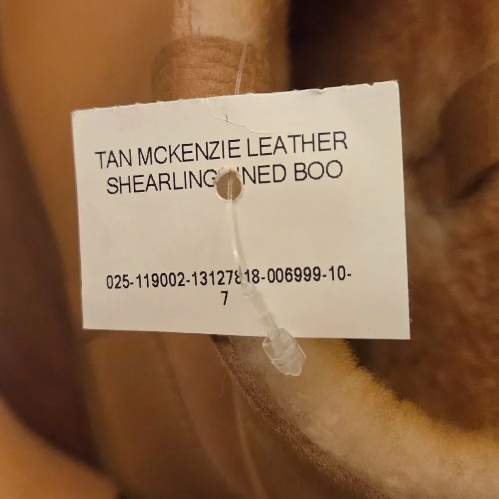 Dansko Mckenzie Leather Shearling Lined Boots Size EU 38 US 7.5 Tan Seasonal NEW